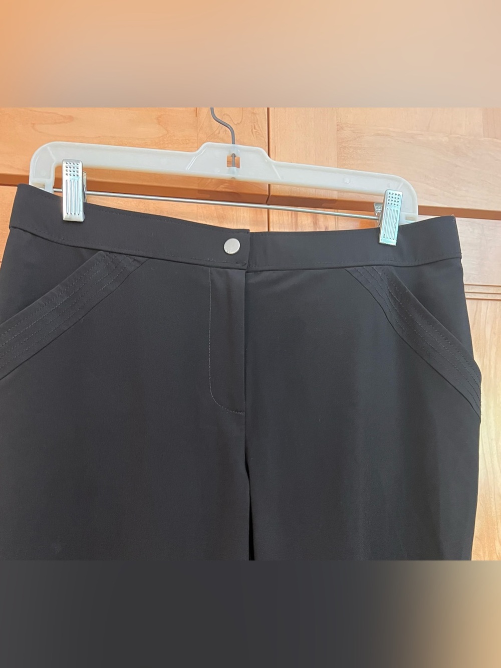 Chico's Weekends Black Easy Wear Nylon Pants Size .5